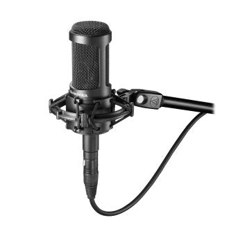 Audio-Technica AT2035 Cardioid Condenser Microphone Bundle with Pop Filter with 2 Layered Mesh and 10-foot XLR Cable