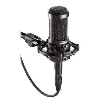 Audio-Technica AT2035 Cardioid Condenser Microphone Bundle with Pop Filter with 2 Layered Mesh and 10-foot XLR Cable