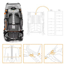 Lowepro PhotoSport PRO BP 55L AW III Backpack for Reflex and Mirrorless Cameras, Medium/Large, Dark/Light Gray