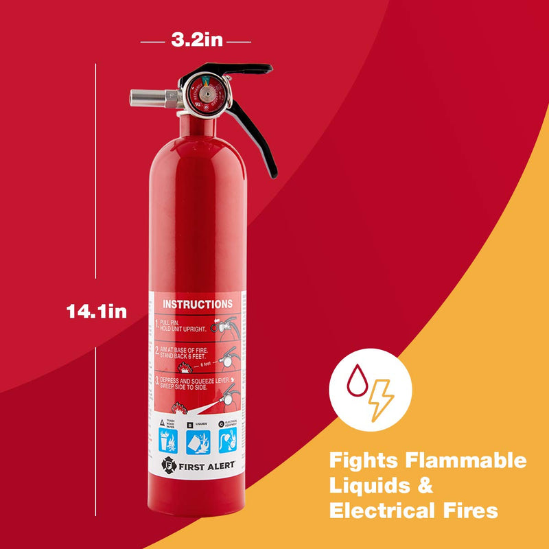 First Alert Fire Extinguisher - Garage Fire Extinguisher - Red - Garage10 FE10GR