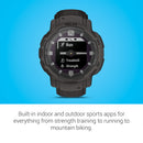 Garmin Instinct Crossover Solar, Rugged Hybrid Smartwatch with Solar, Analog Hands and Digital Display, Graphite