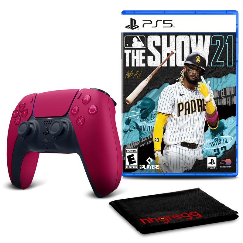 PS5 DualSense Wireless Controller (Cosmic Red)  with MLB The Show 21