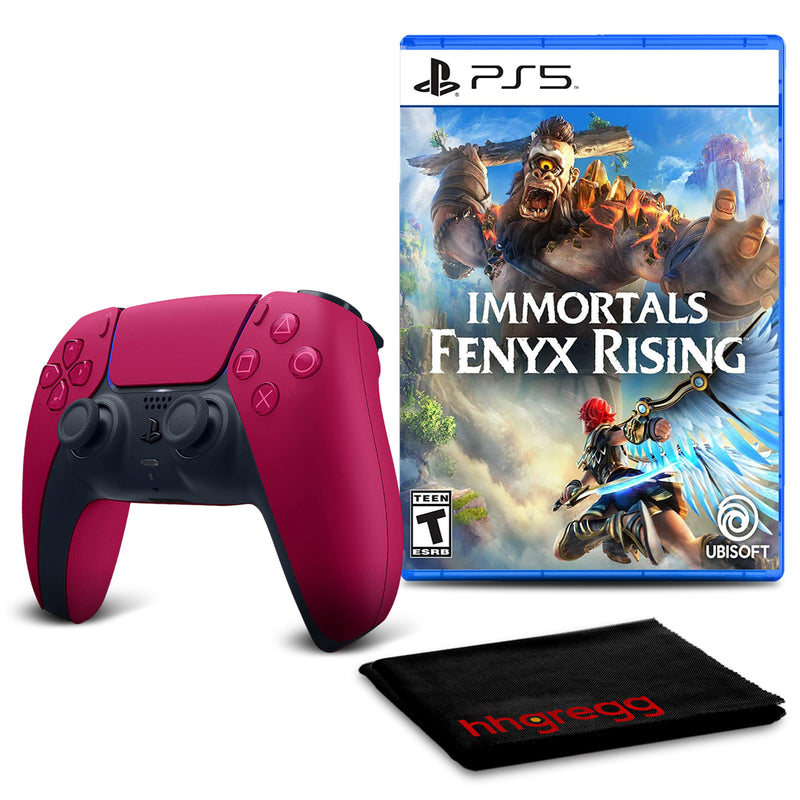 PS5 DualSense Wireless Controller (Cosmic Red)  with Immortals Fenyx Rising